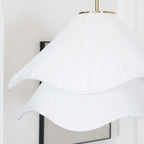 Contemporary Fabric Pendant Light With Dimmable Color Options for Living Room — Greenwich Home & Living