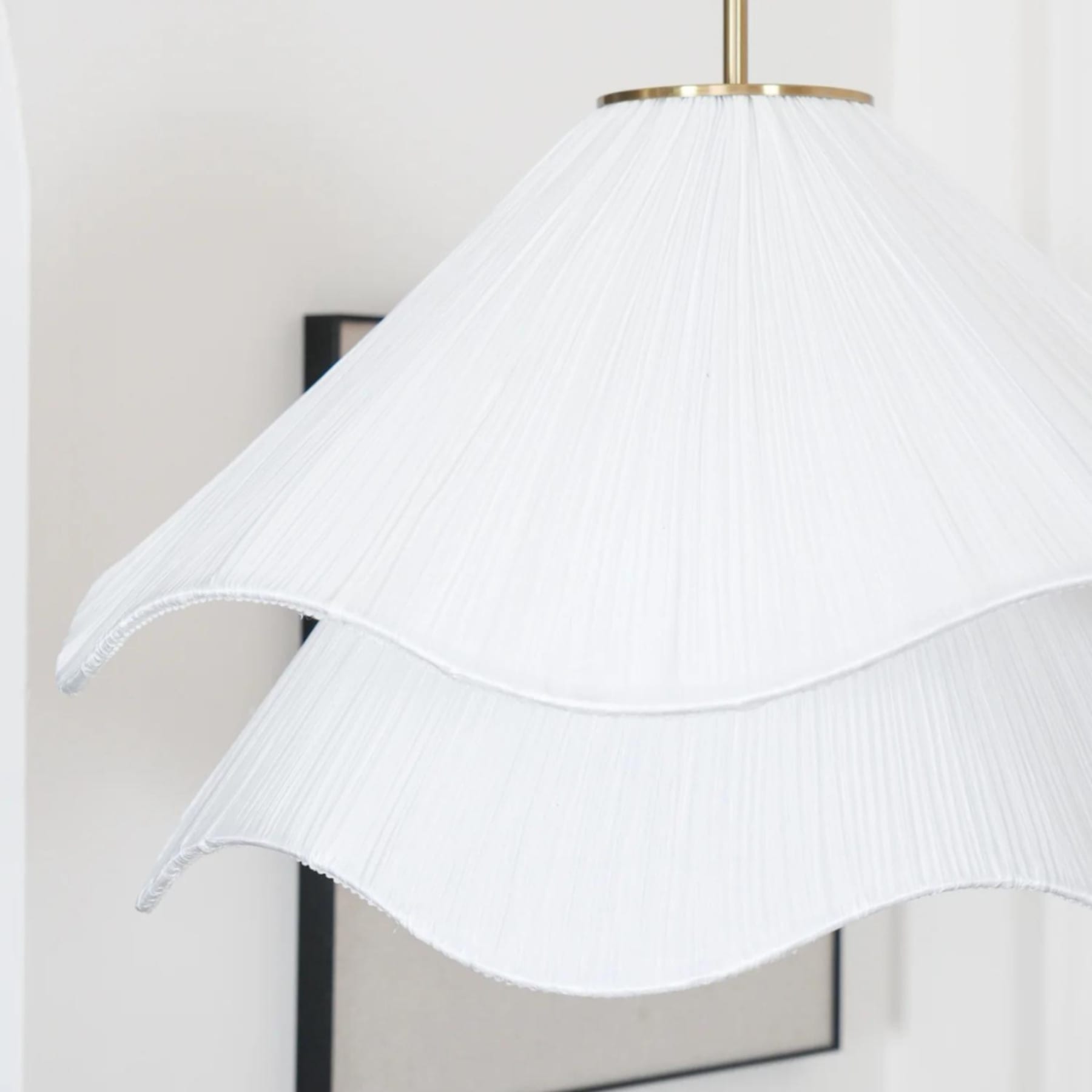 Contemporary Fabric Pendant Light With Dimmable Color Options for Living Room — Greenwich Home & Living
