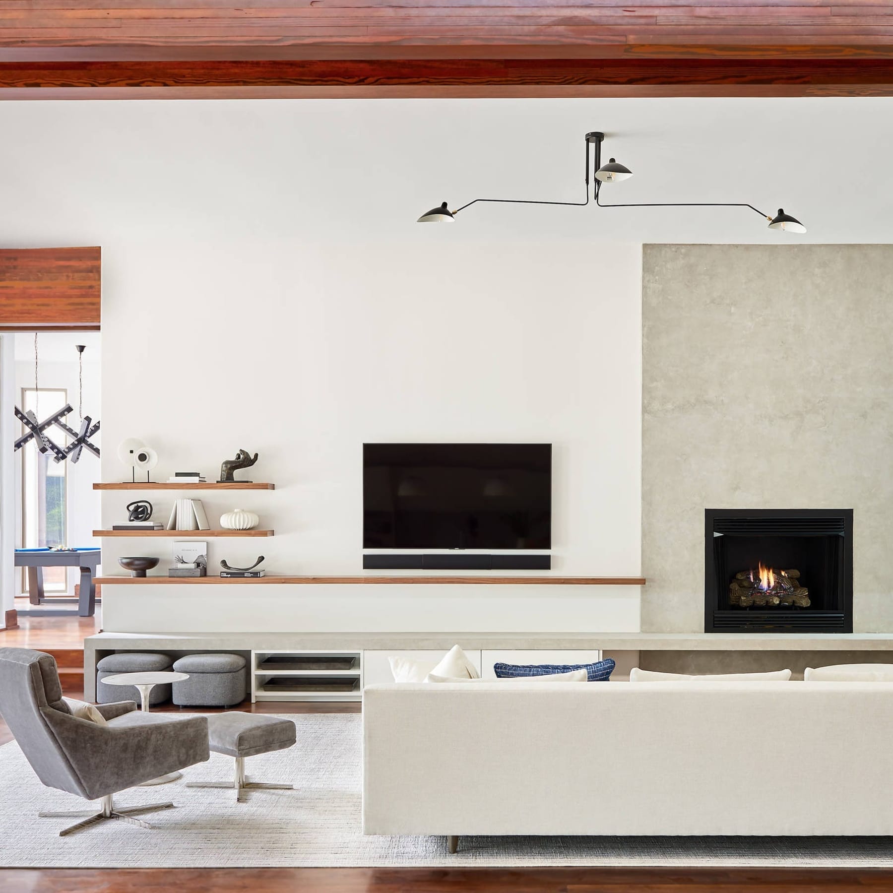 Modern Linear Metal Ceiling Light With Adjustable Color Temperature — Greenwich Home & Living