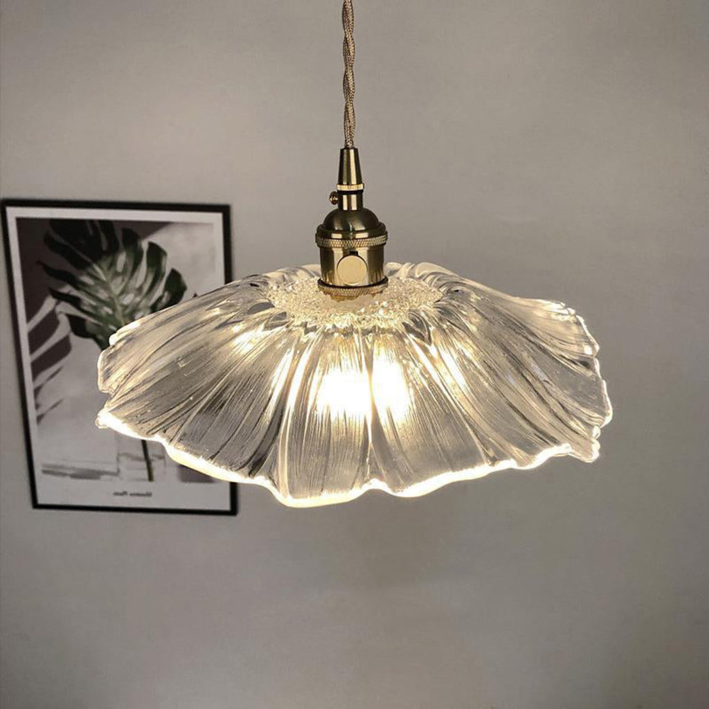 Retro Copper and Glass Pendant Light for Living Room — Greenwich Home & Living