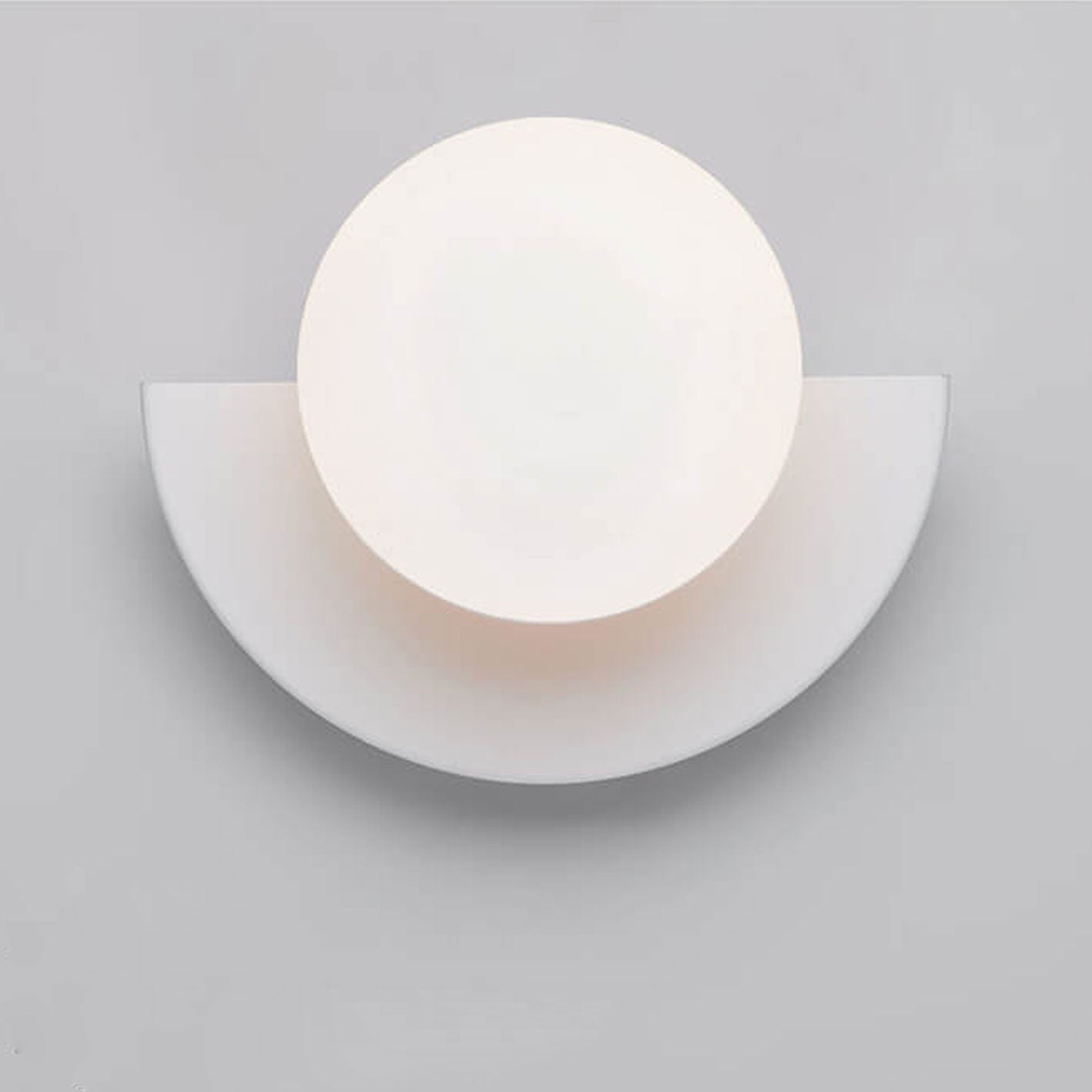 Modern Metal Wall Sconce for Living Room and Bedroom in White — Greenwich Home & Living