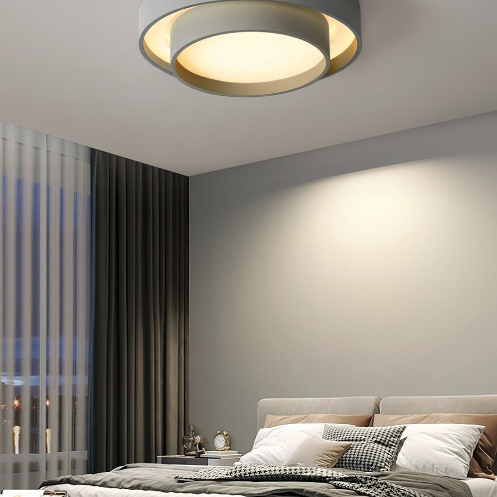 Minimalist Metal Flush Mount Ceiling Light With Bright Daylight LED — Greenwich Home & Living