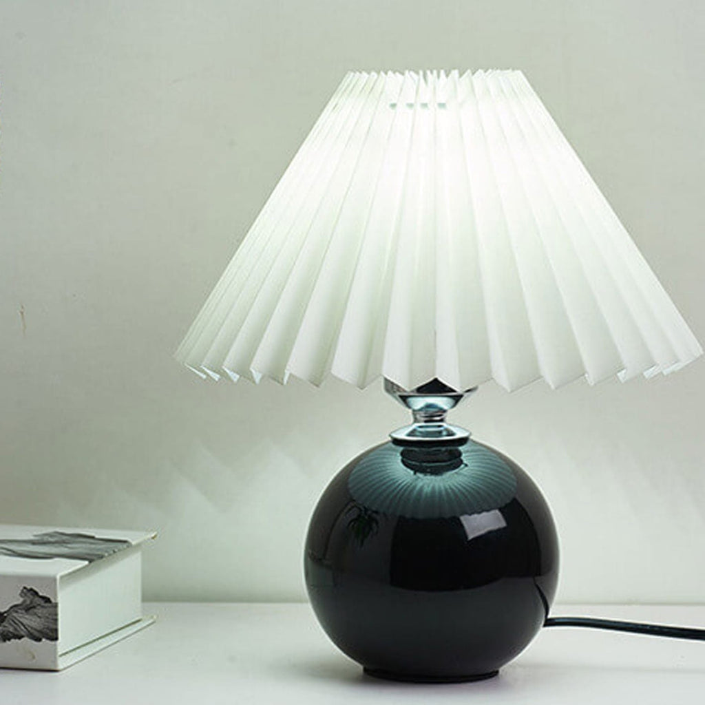 Contemporary Ceramic Table Lamp With Fabric Shade for Living Room — Greenwich Home & Living