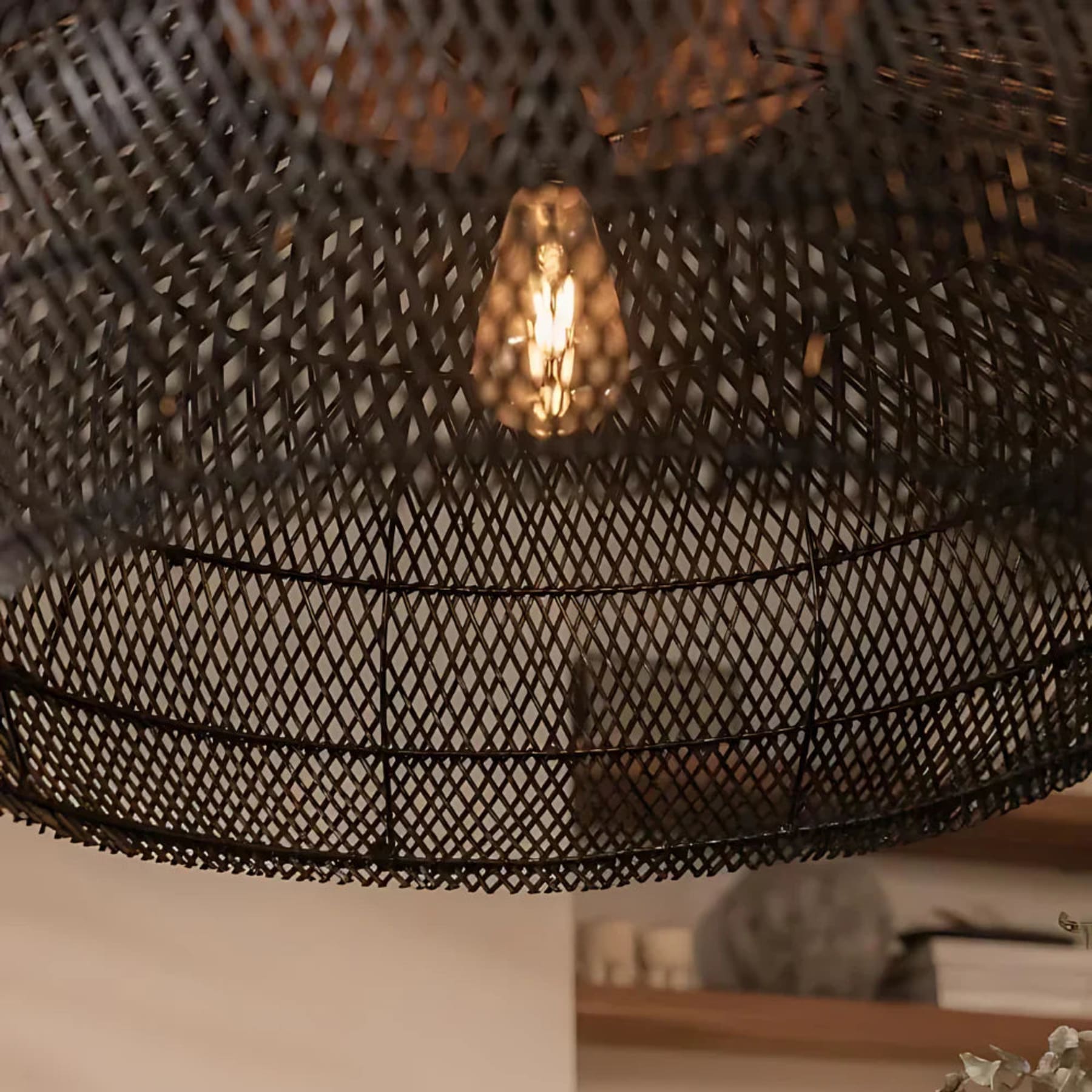 Woven Rattan Bohemian Pendant Light for Living and Dining Rooms — Greenwich Home & Living
