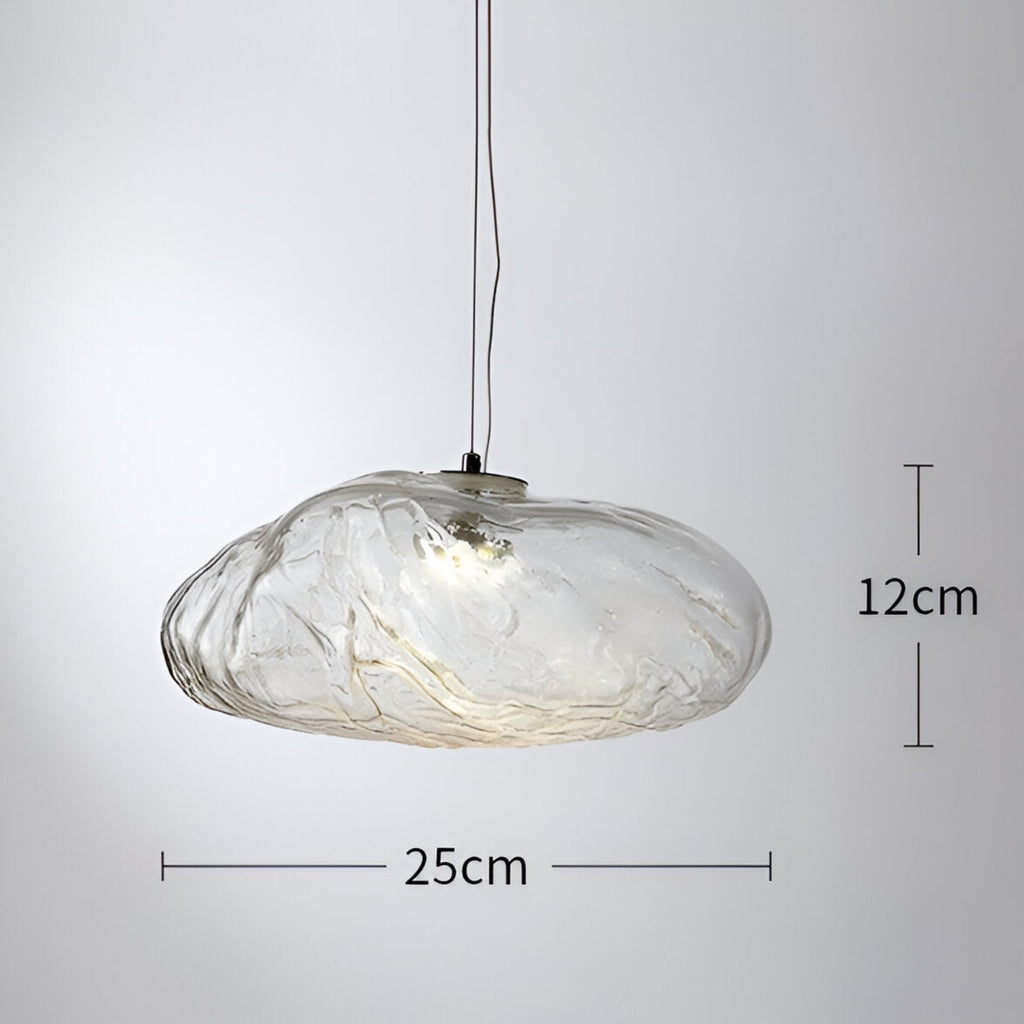 Contemporary Glass Pendant Light With Warm White Glow for Living & Dining Rooms — Greenwich Home & Living