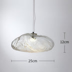 Contemporary Glass Pendant Light With Warm White Glow for Living & Dining Rooms — Greenwich Home & Living
