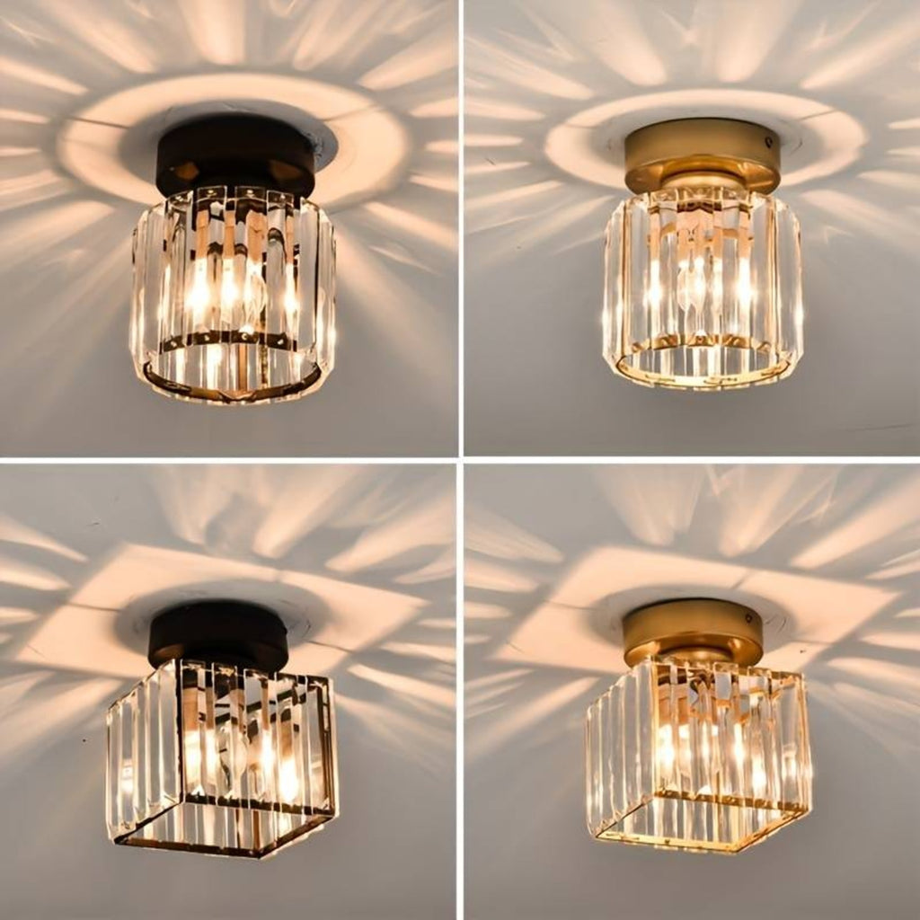 Classic Acrylic Semi-Flush Mount Ceiling Light for Hallway and Bedroom — Greenwich Home & Living