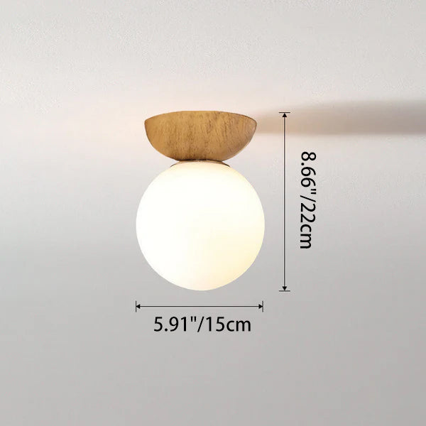 Modern Wood and Glass Pendant Light With Warm LED Glow — Greenwich Home & Living