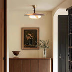 Contemporary Ash Wood Semi-Flush Mount Ceiling Light With Tri-Color Light — Greenwich Home & Living