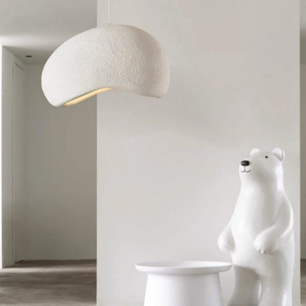 Minimalist Resin Pendant Light With Selectable Light Colors for Living Room — Greenwich Home & Living