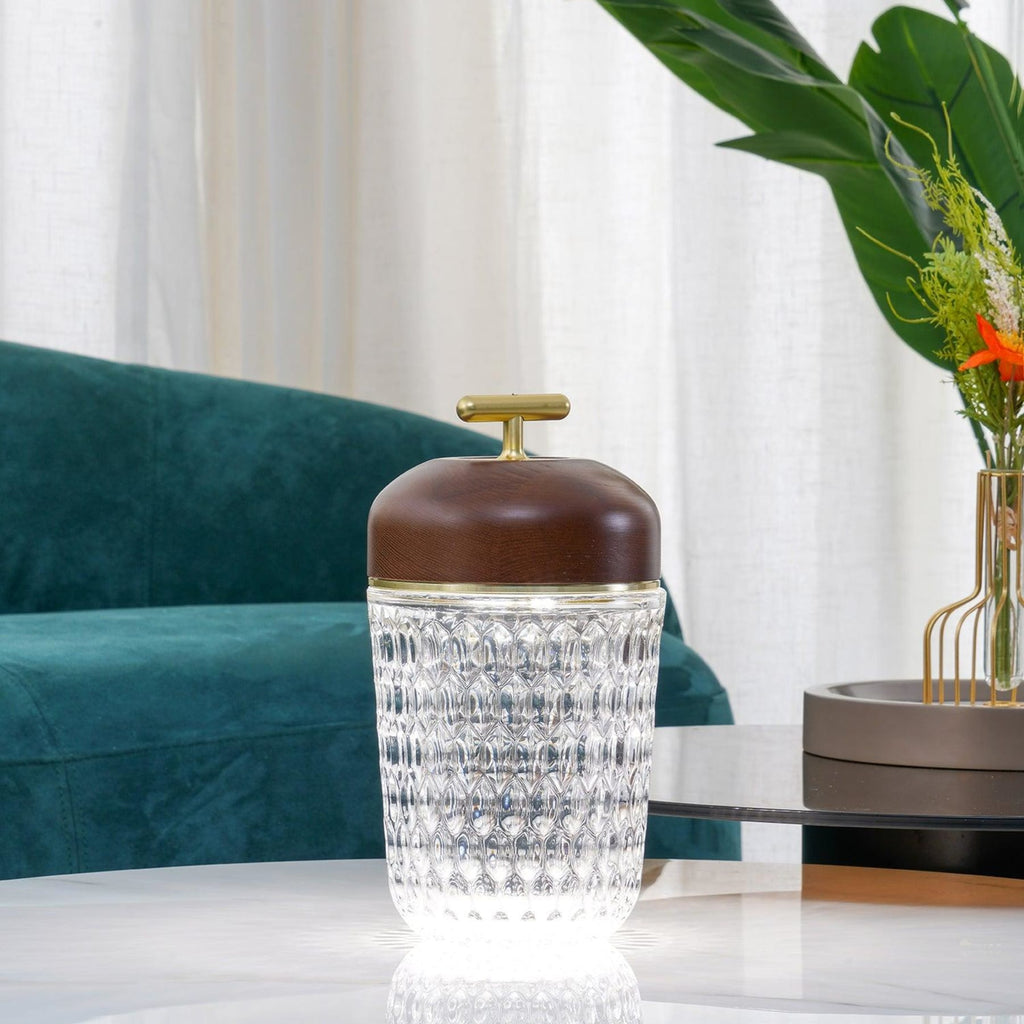 Contemporary Glass Table Lamp With Adjustable Color Temperature — Greenwich Home & Living