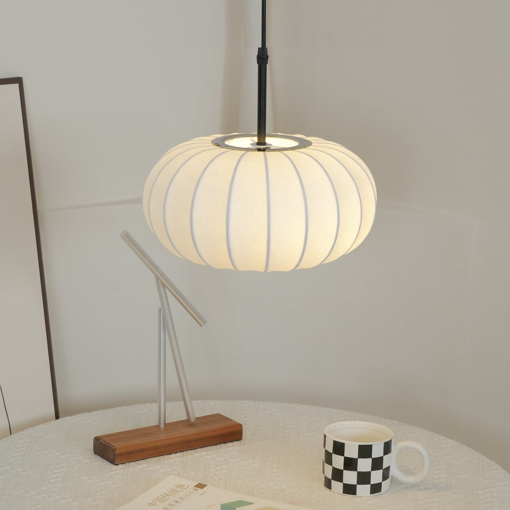 Modern Silk Fabric Pendant Light With Adjustable Color Temperature — Greenwich Home & Living