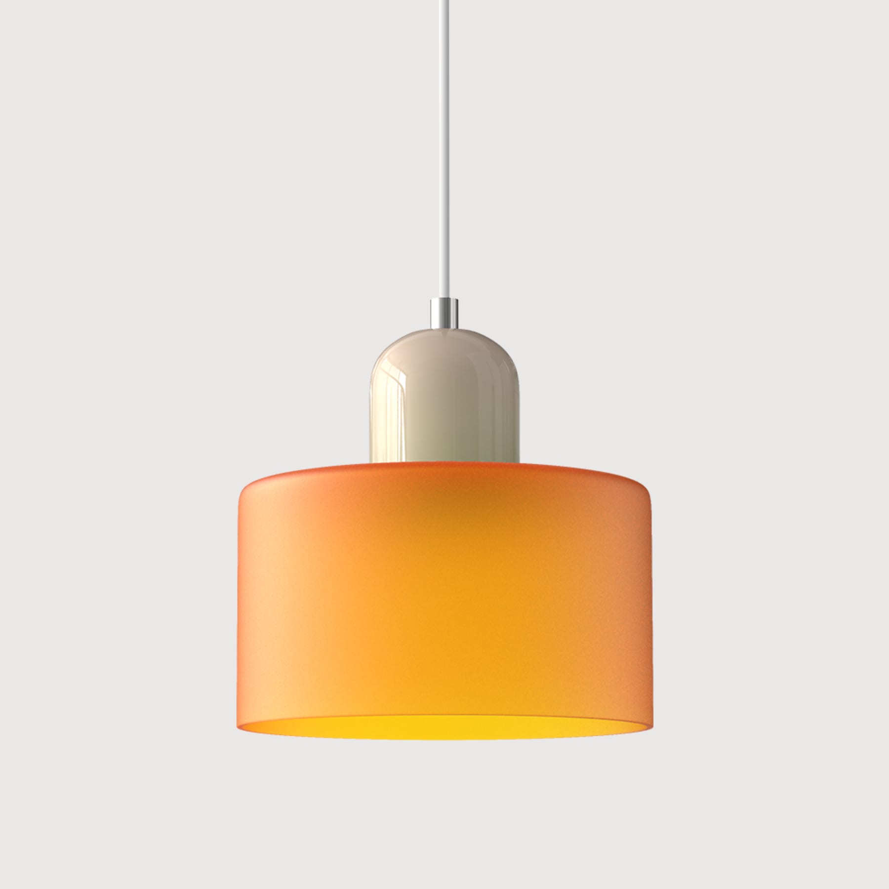 Modern Glass Pendant Light for Dining Room and Kitchen in Orange — Greenwich Home & Living