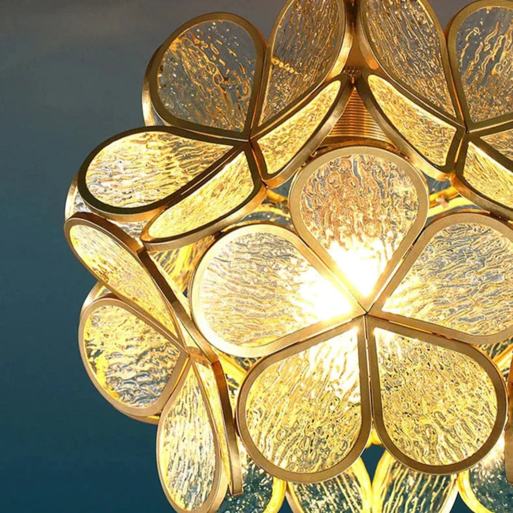 Retro Glass Pendant Light With Warm White Glow — Greenwich Home & Living