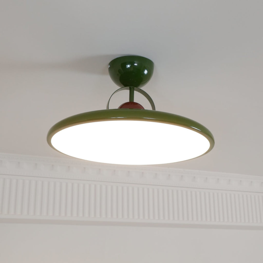 Retro Iron and Acrylic Semi-Flush Ceiling Light With Dimmable Color — Greenwich Home & Living