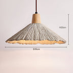 Rustic Wood and Concrete-Look Pendant Light With Warm White Glow for Dining Room — Greenwich Home & Living