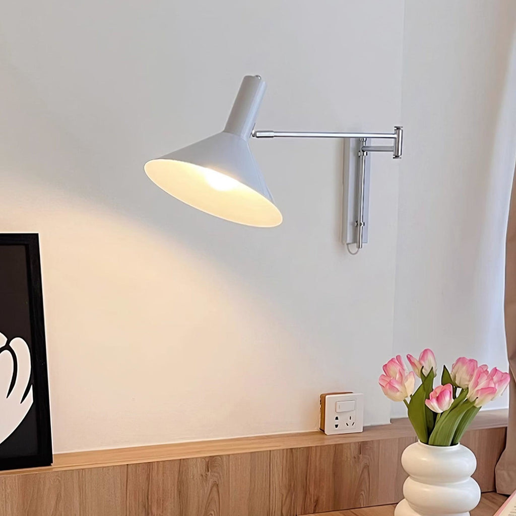 Retro Metal Wall Light With Tri-Color Lighting for Bedroom — Greenwich Home & Living