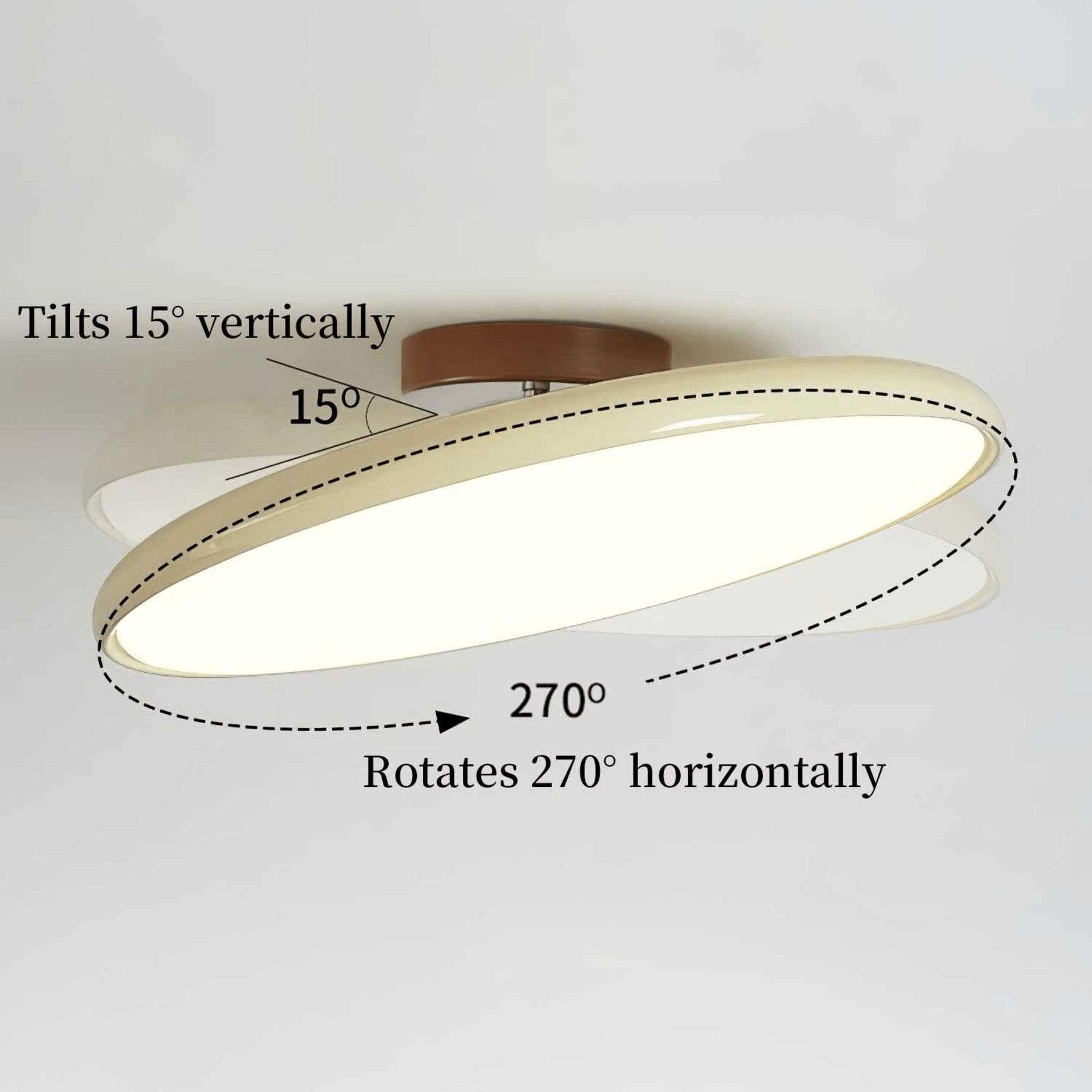Retro Metal Semi-Flush Mount Ceiling Light With Three-Color Light — Greenwich Home & Living