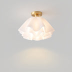 Contemporary Copper and Acrylic Flush Mount Ceiling Light With Tri-Color Dimming — Greenwich Home & Living