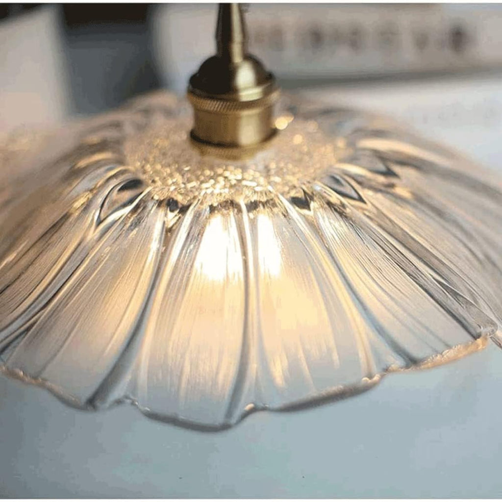 Retro Copper and Glass Pendant Light for Living Room — Greenwich Home & Living