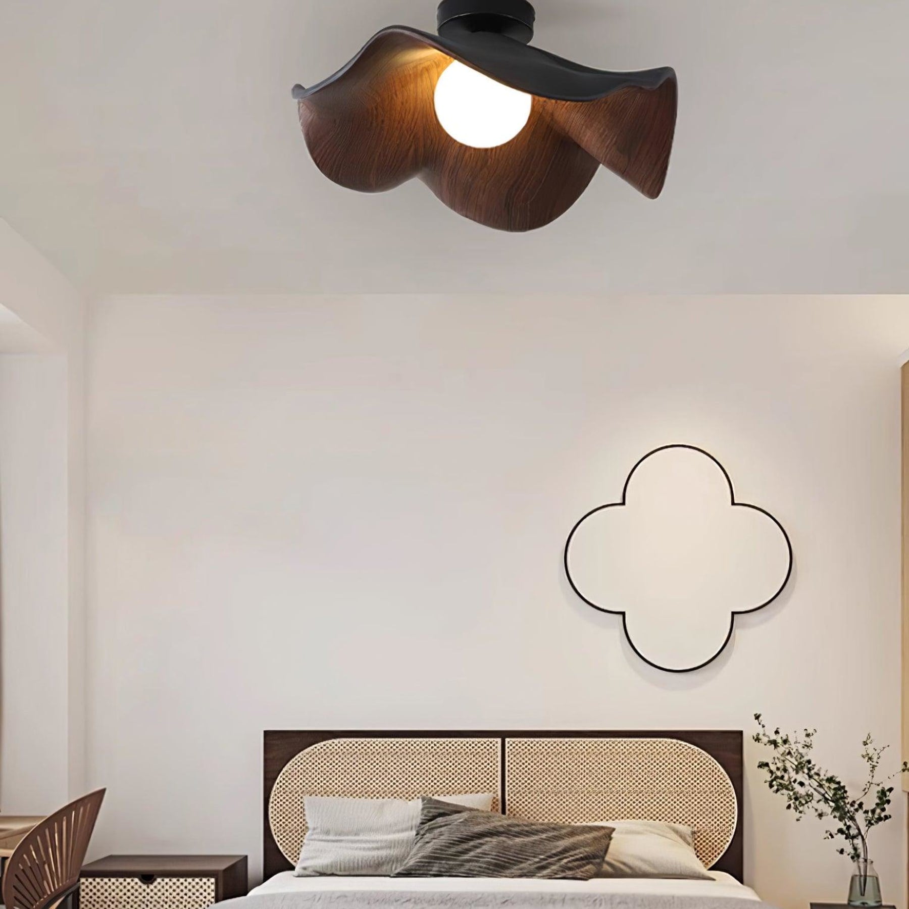Scandinavian Resin Ceiling Light With Three-Color Light for Living Room — Greenwich Home & Living
