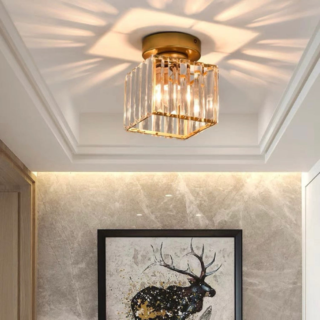 Classic Acrylic Semi-Flush Mount Ceiling Light for Hallway and Bedroom — Greenwich Home & Living