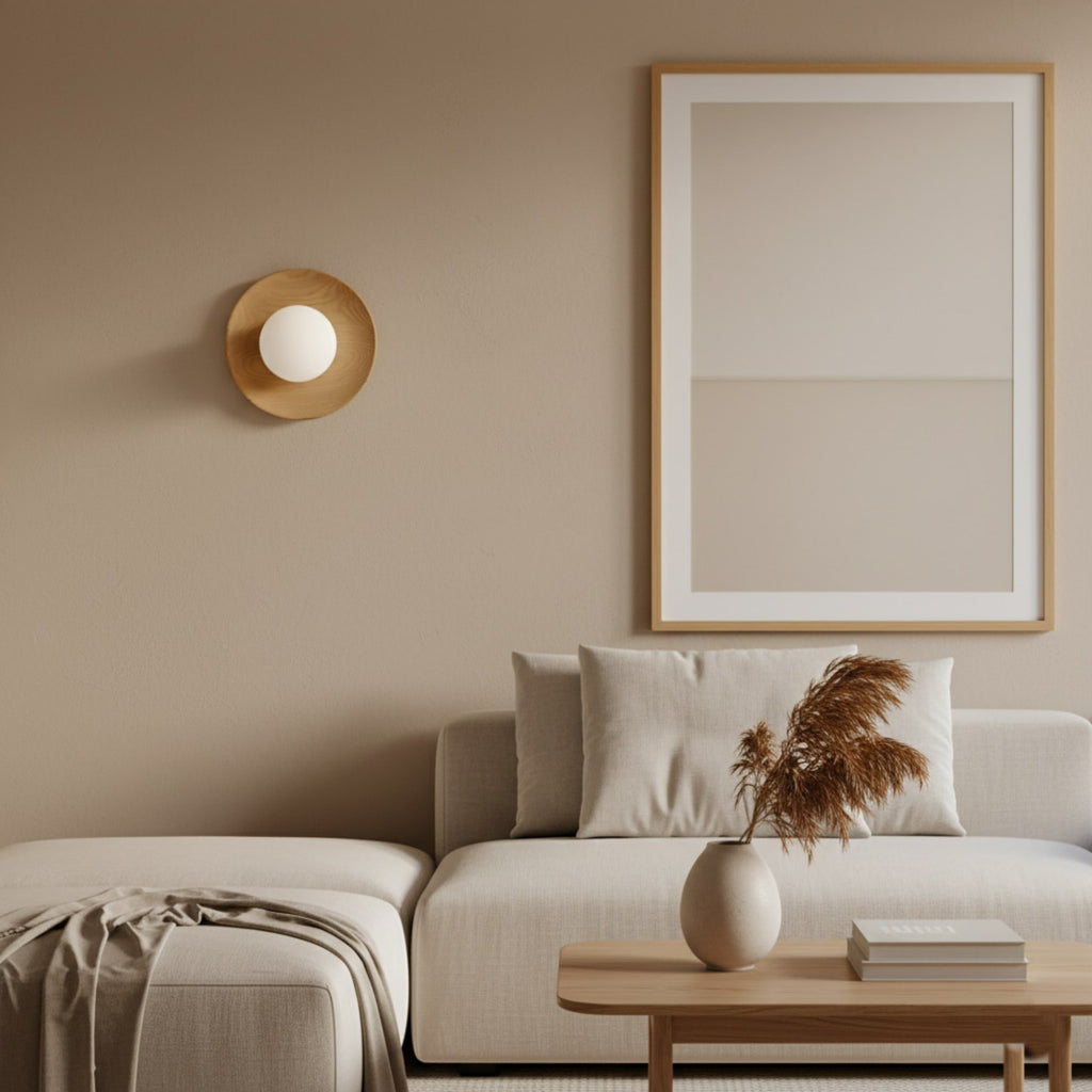 Minimalist Wood Wall Light With Selectable Color Temperature — Greenwich Home & Living