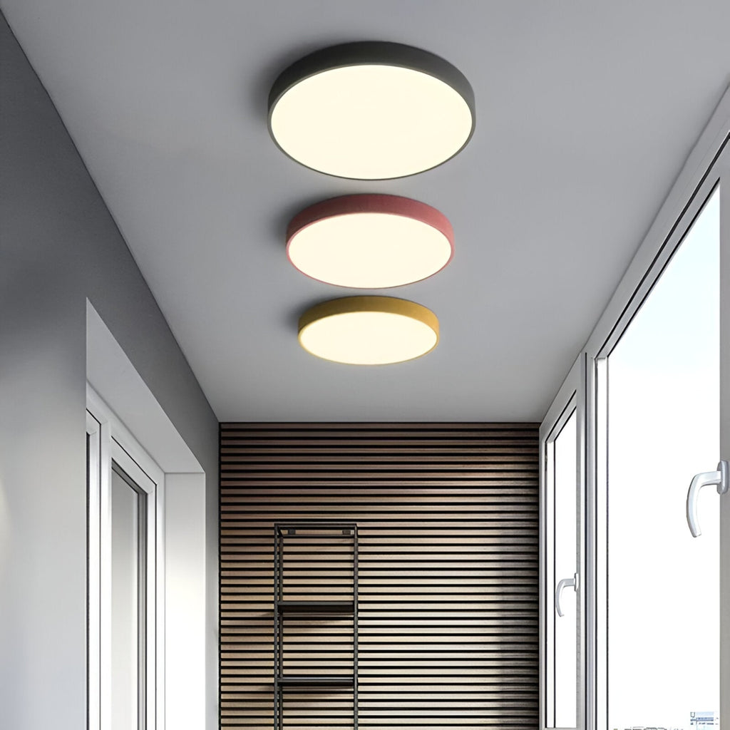 Minimalist Metal Flush Mount Ceiling Light With Tri-Color Dimming — Greenwich Home & Living
