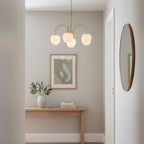 Retro Metal and Glass Chandelier With Selectable Color Light for Living and Dining Rooms — Greenwich Home & Living