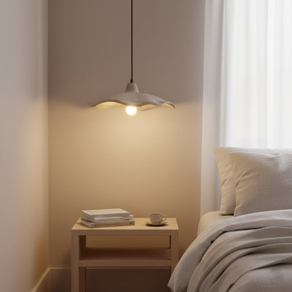 Minimalist Concrete Pendant Light With Warm White LED for Dining Room — Greenwich Home & Living