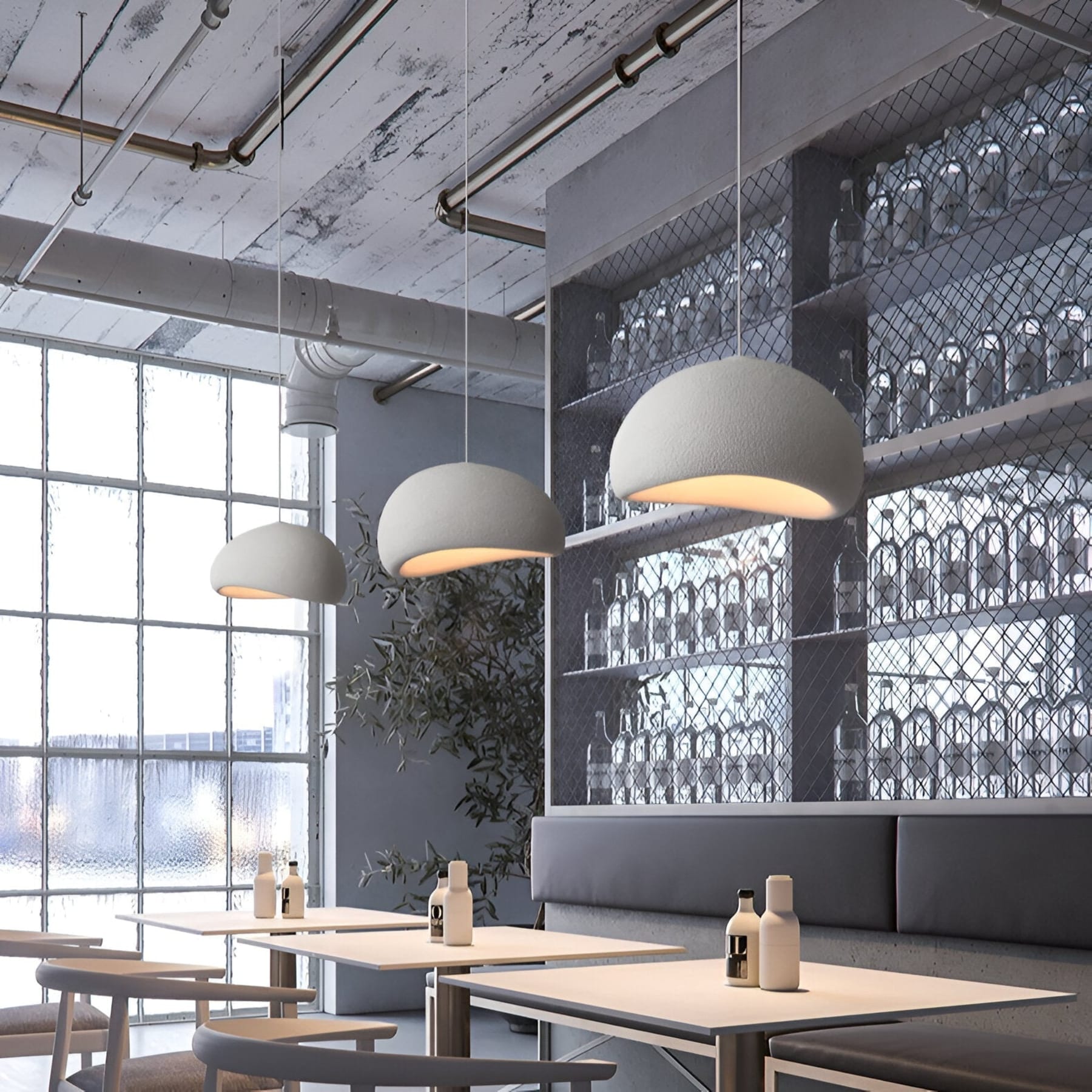 Minimalist Polystyrene Pendant Light for Living Room and Dining Room — Greenwich Home & Living