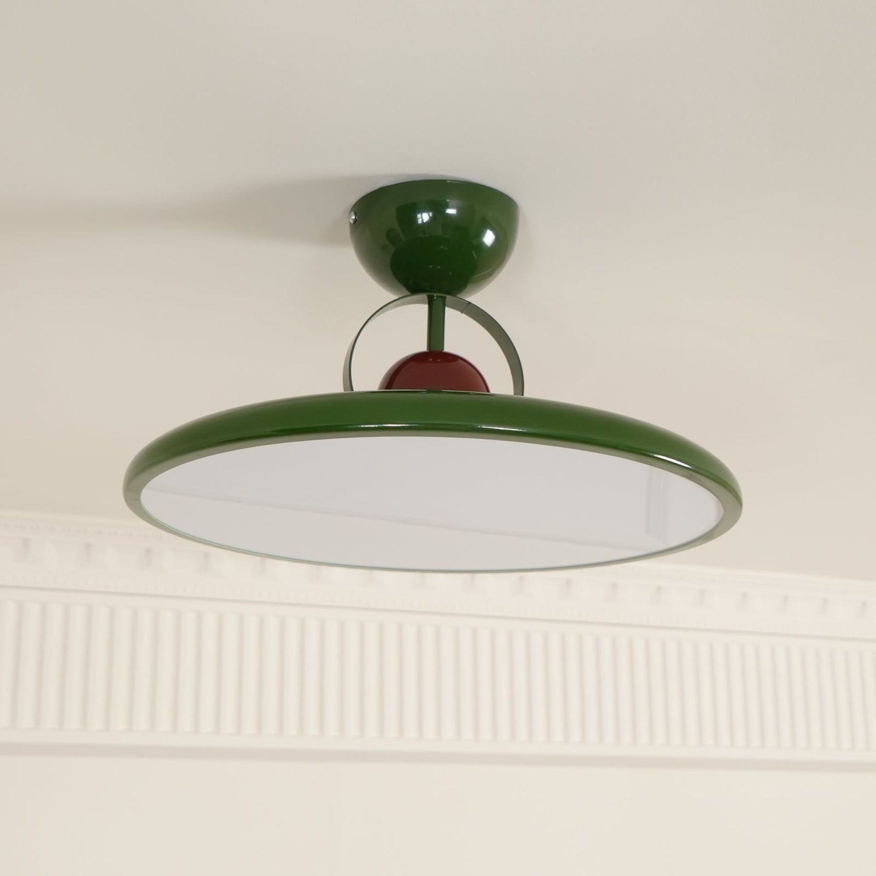 Retro Iron and Acrylic Semi-Flush Ceiling Light With Dimmable Color — Greenwich Home & Living
