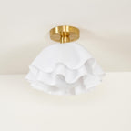 Contemporary Copper and Acrylic Flush Mount Ceiling Light With Tri-Color Dimming — Greenwich Home & Living