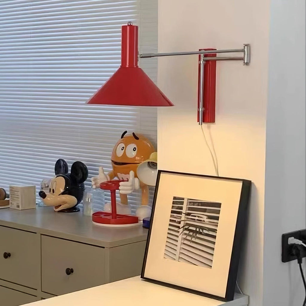 Retro Metal Wall Light With Tri-Color Lighting for Bedroom — Greenwich Home & Living