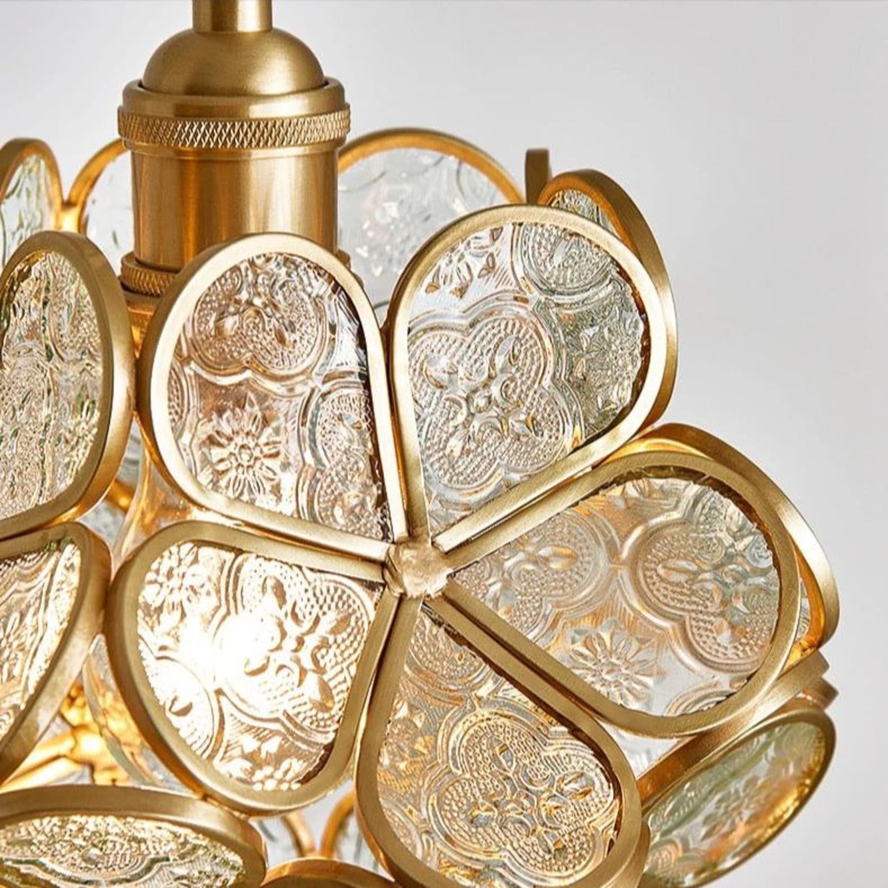Retro Glass Pendant Light With Warm White Glow — Greenwich Home & Living