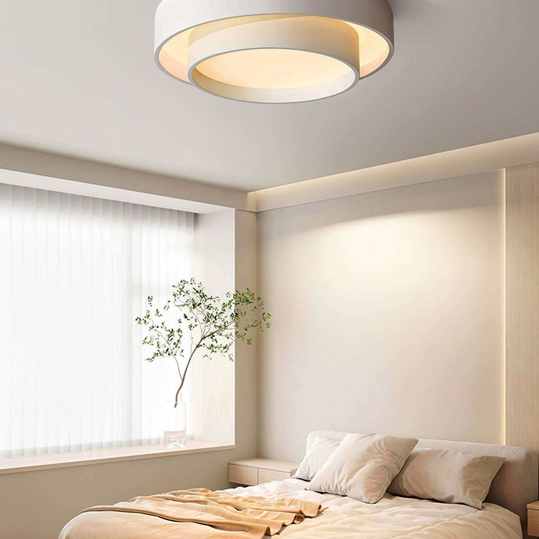 Minimalist Metal Flush Mount Ceiling Light With Bright Daylight LED — Greenwich Home & Living