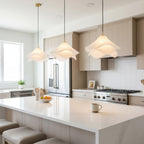 Contemporary Fabric Pendant Light With Dimmable Color Options for Living Room — Greenwich Home & Living