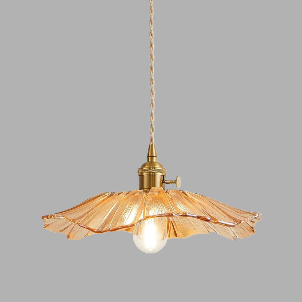 Retro Copper and Glass Pendant Light for Living Room — Greenwich Home & Living