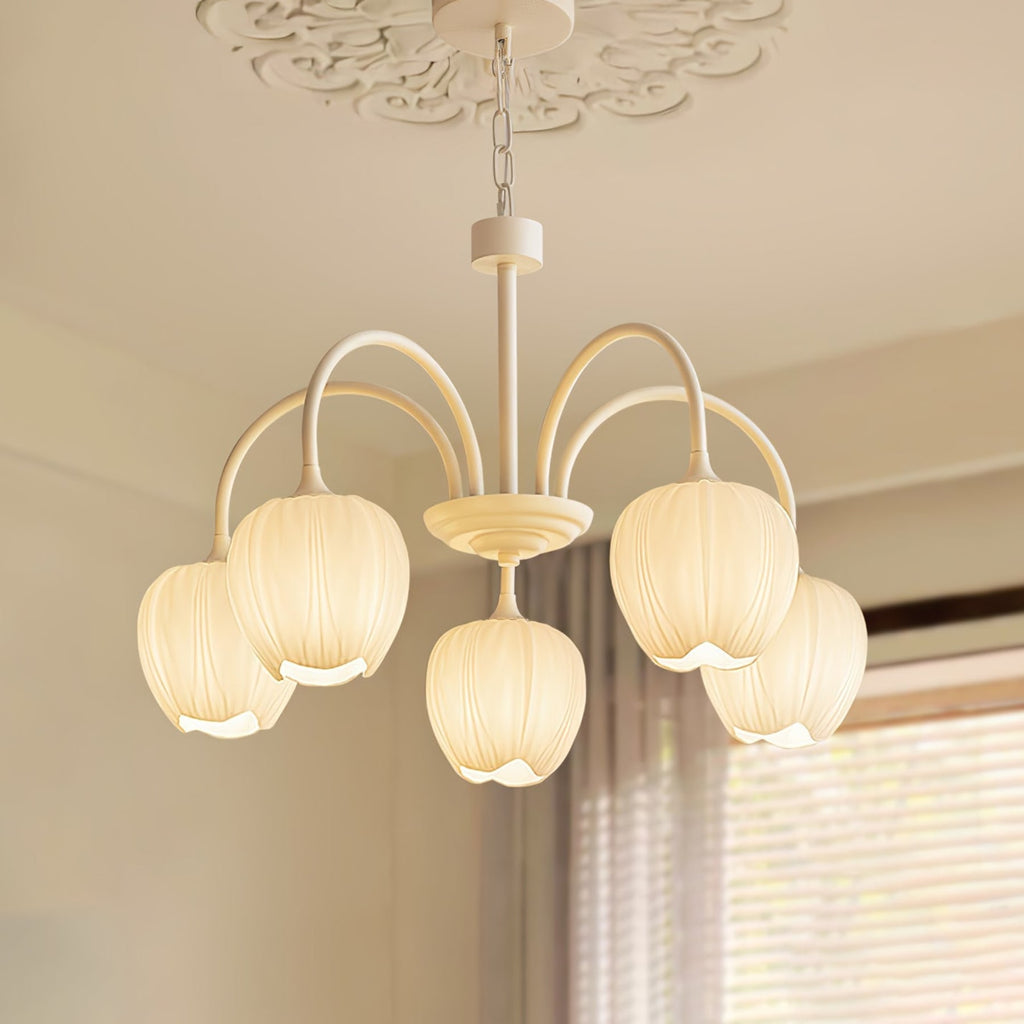 Retro Metal and Glass Chandelier With Selectable Color Light for Living and Dining Rooms — Greenwich Home & Living