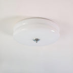 Retro Glass Flush Mount Ceiling Light With Adjustable Color Temperature in Chrome White — Greenwich Home & Living