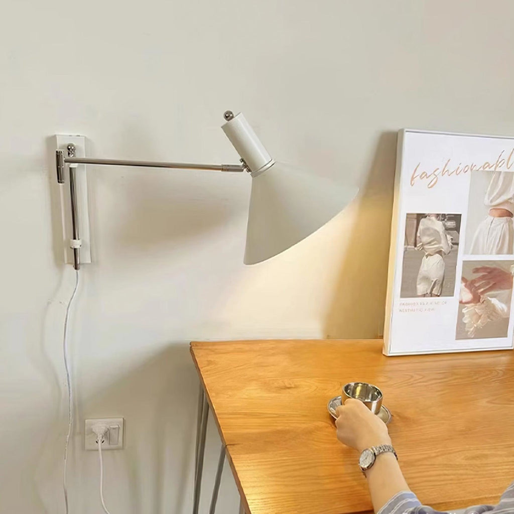 Retro Metal Wall Light With Tri-Color Lighting for Bedroom — Greenwich Home & Living