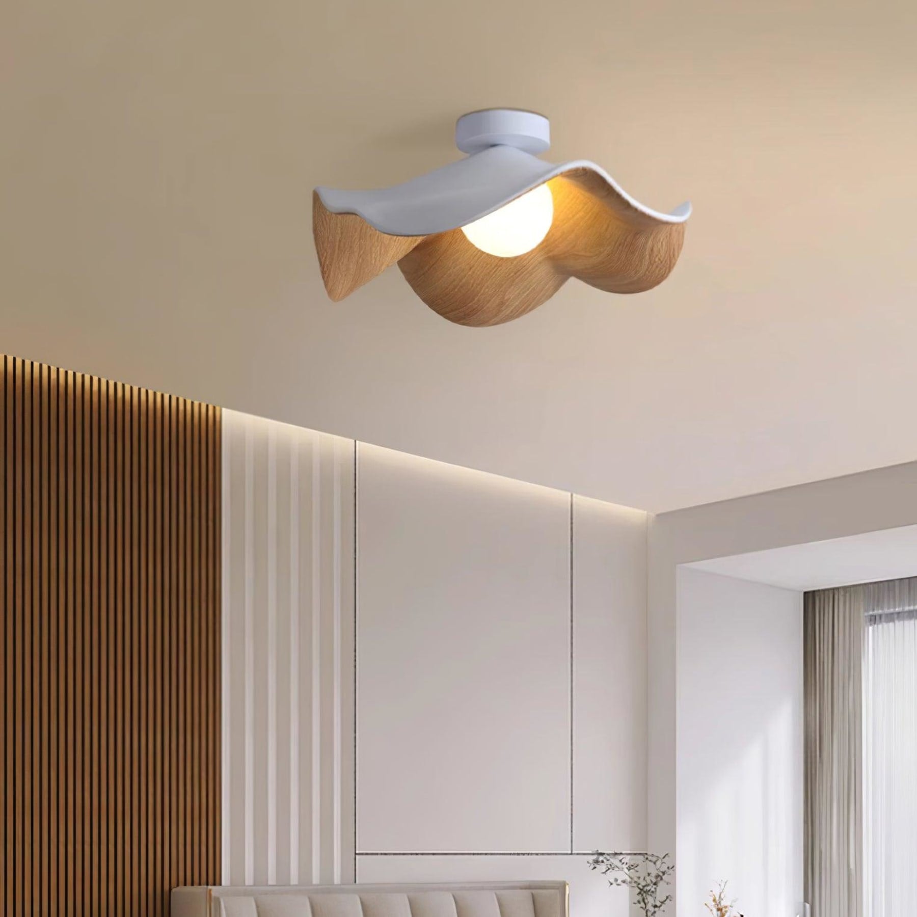 Scandinavian Resin Ceiling Light With Three-Color Light for Living Room — Greenwich Home & Living