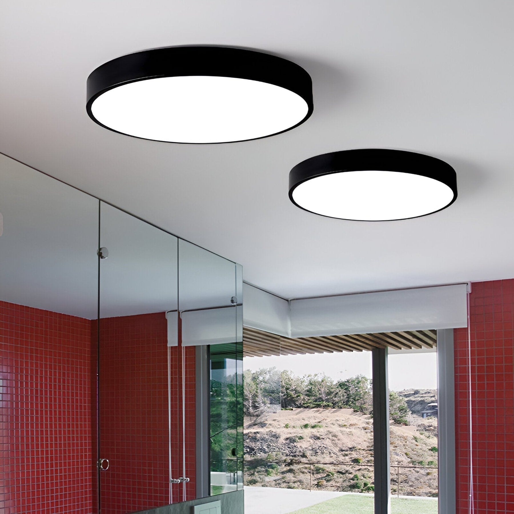 Minimalist Metal Flush Mount Ceiling Light With Tri-Color Dimming — Greenwich Home & Living