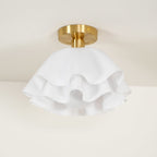 Contemporary Copper and Acrylic Flush Mount Ceiling Light With Tri-Color Dimming — Greenwich Home & Living