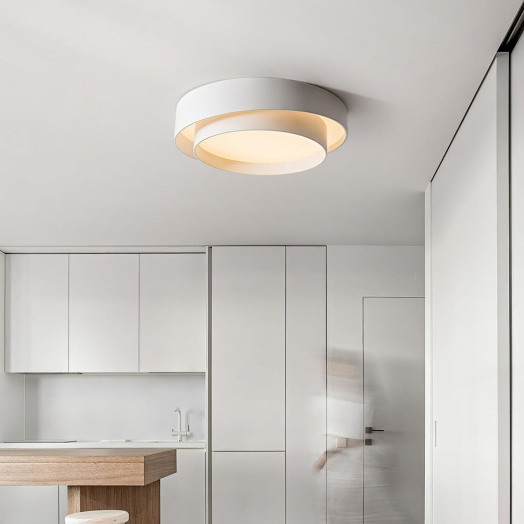 Minimalist Metal Flush Mount Ceiling Light With Bright Daylight LED — Greenwich Home & Living