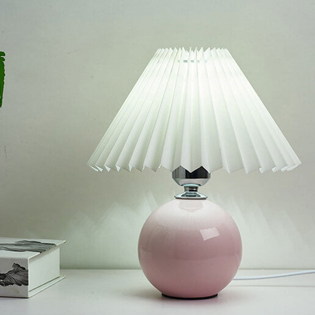 Contemporary Ceramic Table Lamp With Fabric Shade for Living Room — Greenwich Home & Living