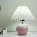 Contemporary Ceramic Table Lamp With Fabric Shade for Living Room — Greenwich Home & Living