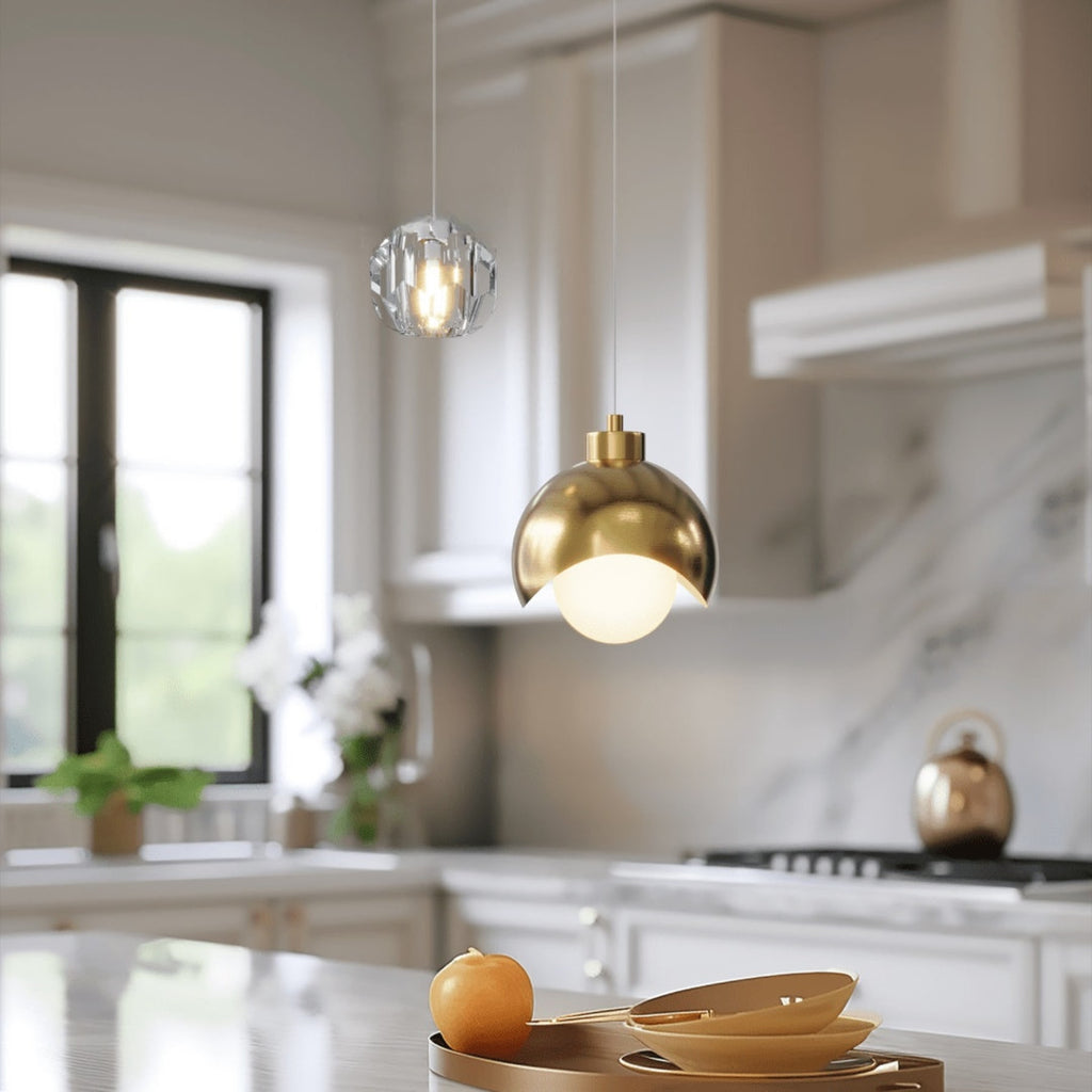 Modern Metal Pendant Light for Dining Room and Kitchen in Gold — Greenwich Home & Living