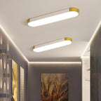 Modern Linear Metal Flush Mount Ceiling Light With Dimmable Remote — Greenwich Home & Living