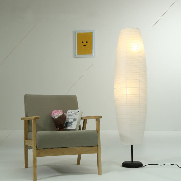 Modern Paper Floor Lamp With Three-Color Glow — Greenwich Home & Living
